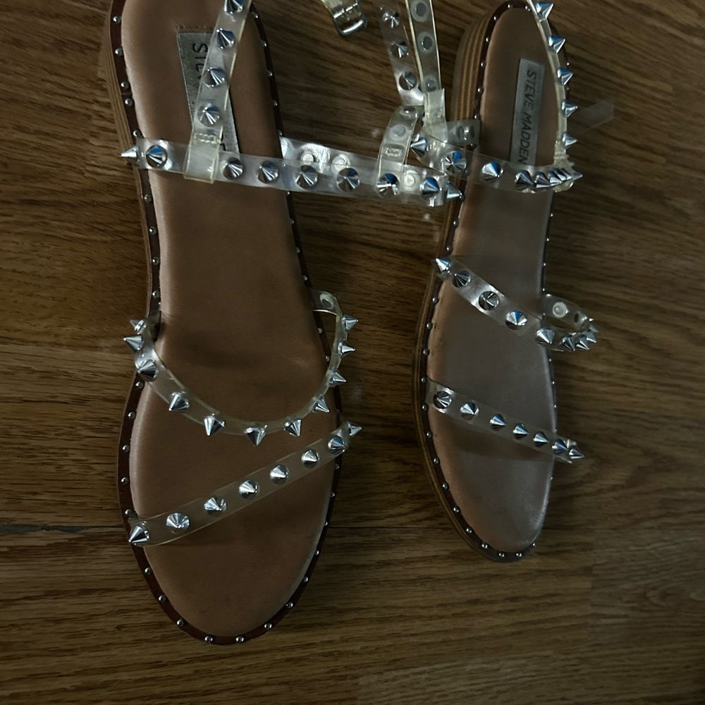 Steve Madden Silver and Brown Gladiator Sandals